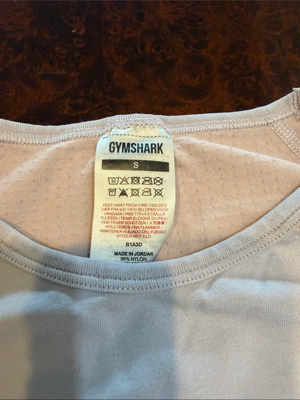 Gymshark women’s Lavender Cropped Long-Sleeve Active Top
